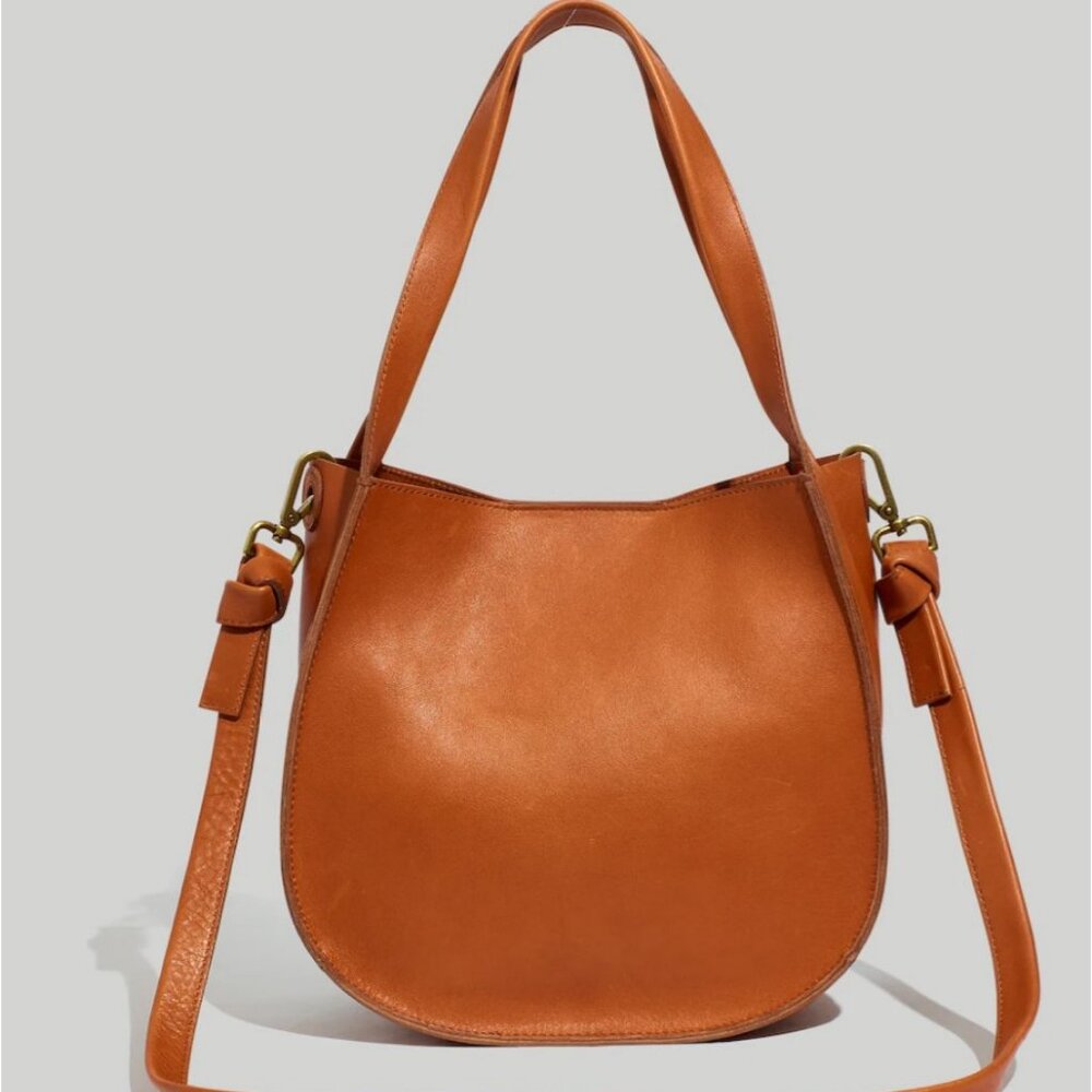 Madewell Saddle Shoulder Bag in Cognac Brown